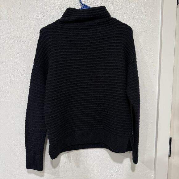Madewell Donegal Belmont Mockneck Sweater Black Coziest Yarn K5425 Size XS - Picture 4 of 7